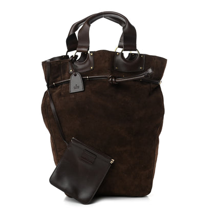 Gucci Suede Studded Tote Brown 1 of 4