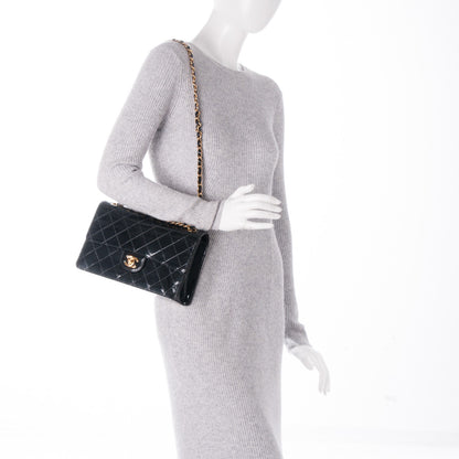 Chanel Patent Quilted Medium Single Flap Bag Black 3 of 9