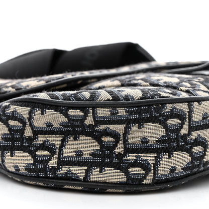 Christian Dior Oblique Mens Saddle Bag Blue 9 of 12