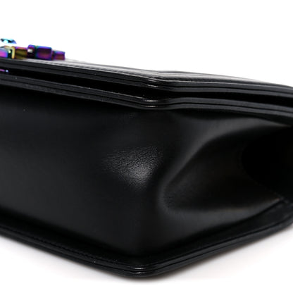 Chanel Lambskin LED Iridescent Metal Medium Boy Flap Black Multicolor 13 of 13