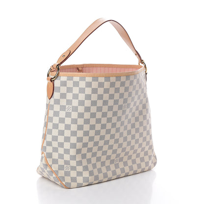 Louis Vuitton Damier Azur Delightful MM Rose Ballerine 2 of 8