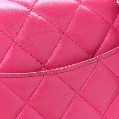 Chanel Lambskin Quilted Mini Rectangular Flap Fuchsia 10 of 11