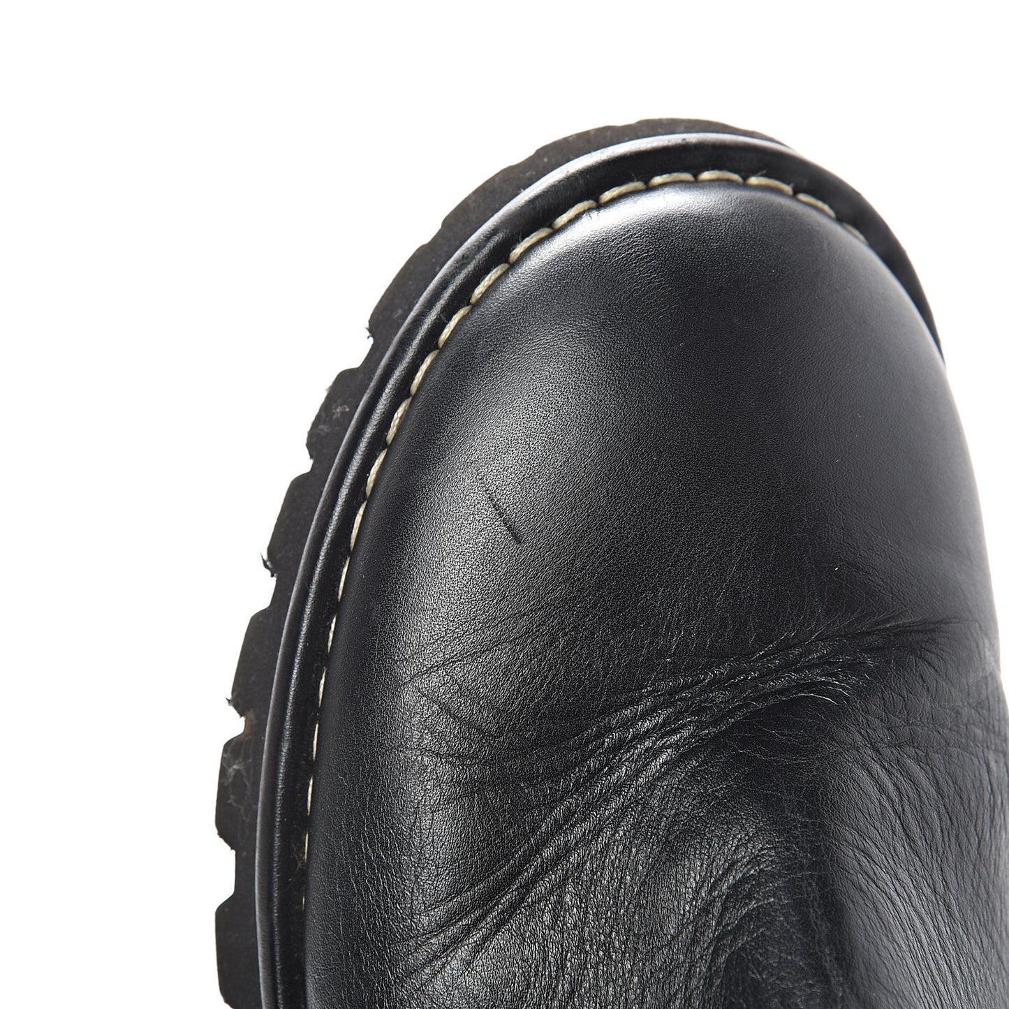 Calfskin Motorcycle Zipper Boots 41 Black
