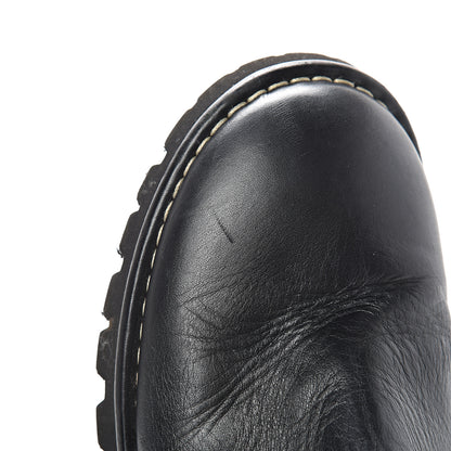Chanel Calfskin Motorcycle Zipper Boots 41 Black 9 of 9