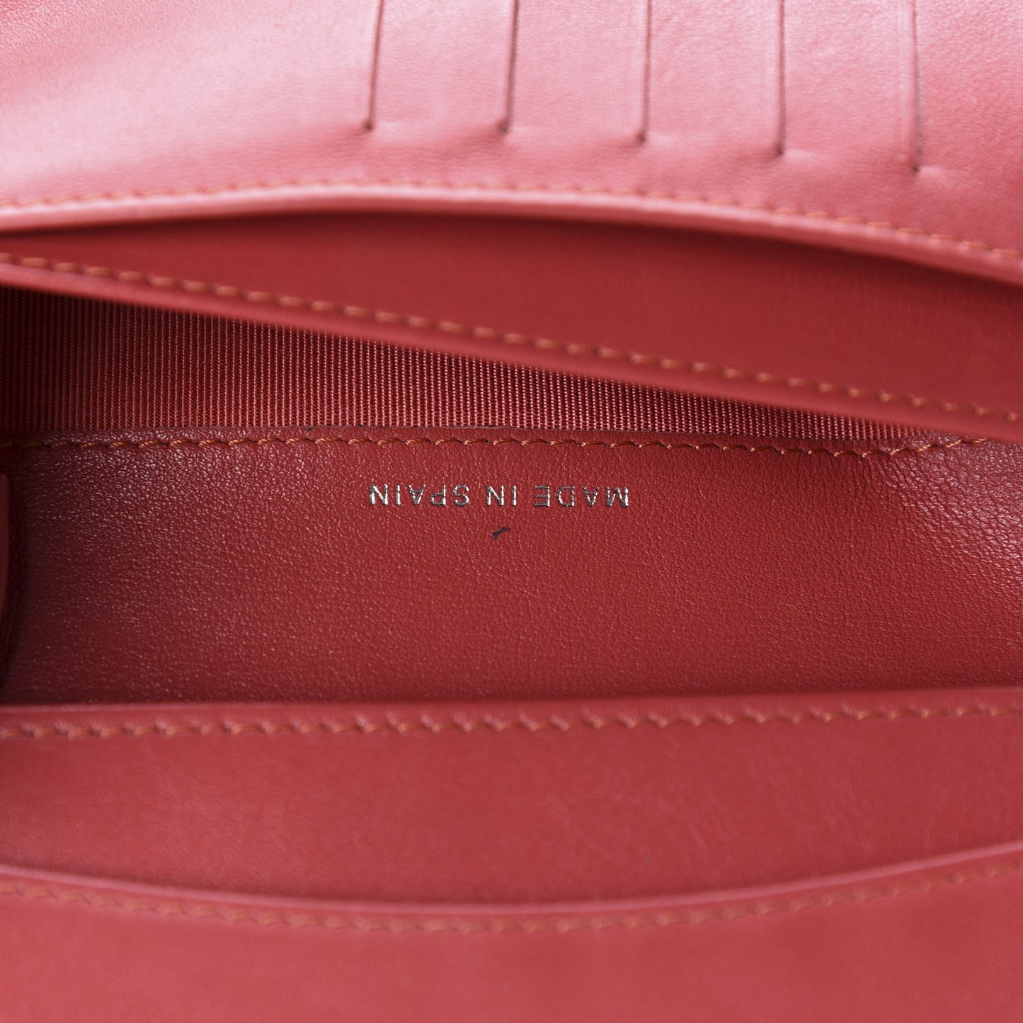 Patent Calfskin Quilted Yen Wallet Dark Pink