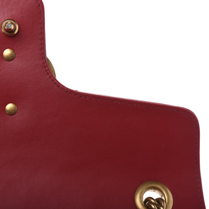 Gucci Calfskin Matelasse Small GG Marmont Shoulder Bag Hibiscus Red 11 of 12