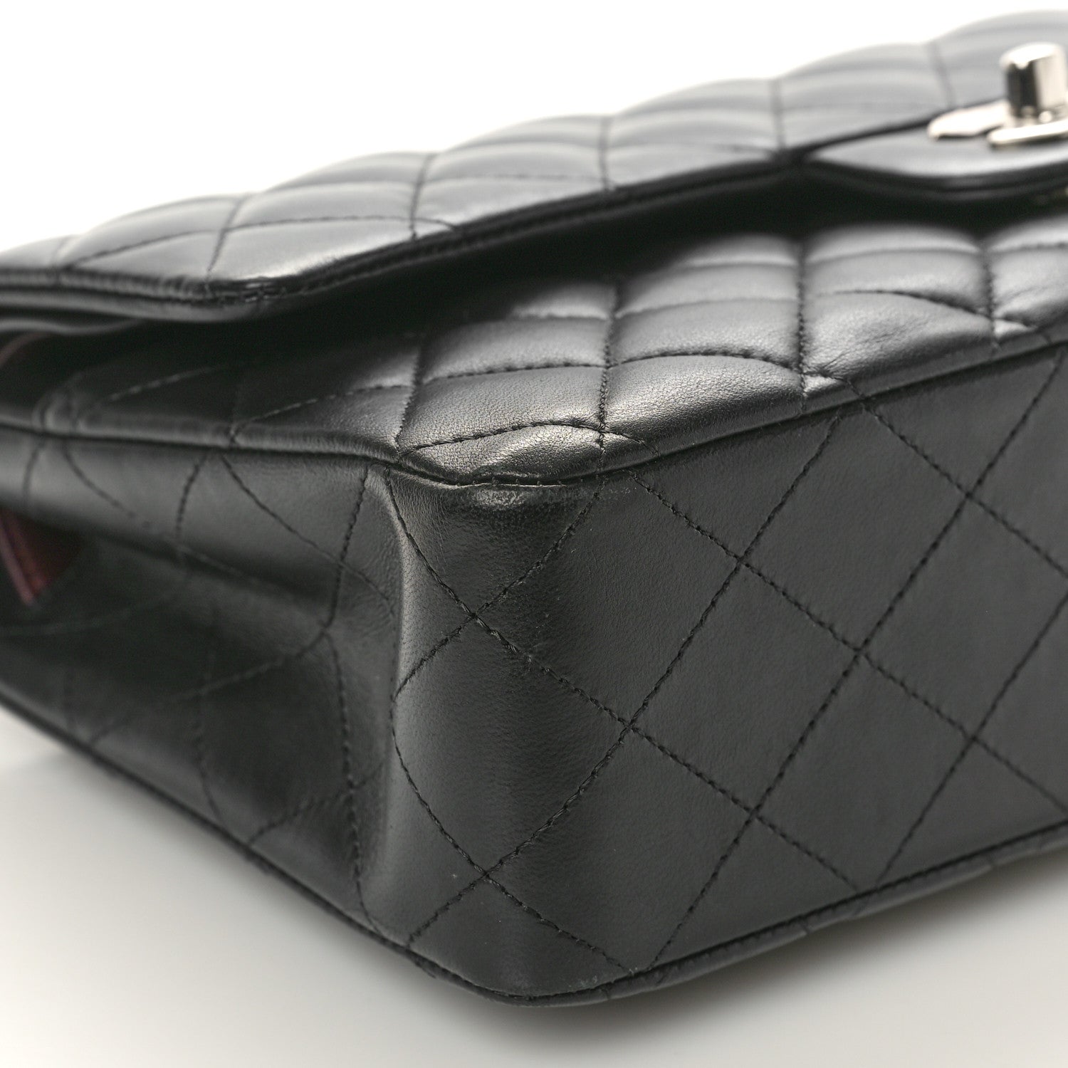 Chanel Lambskin Quilted Medium Double Flap Black 9 of 11