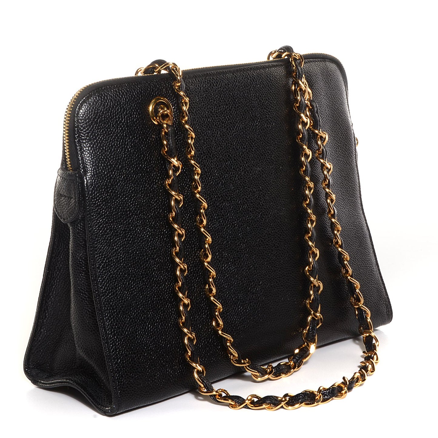 Caviar Flap Shoulder Bag Black
