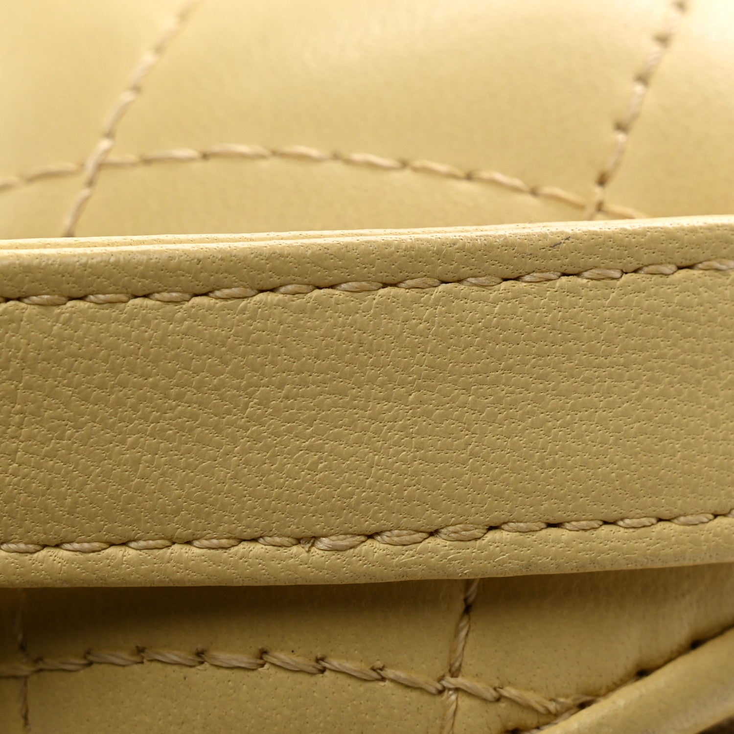 Chanel Lambskin Quilted CC Bubble Vanity Case With Chain Light Yellow 12 of 12