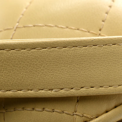 Chanel Lambskin Quilted CC Bubble Vanity Case With Chain Light Yellow 12 of 12