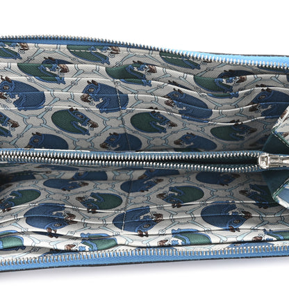 Hermes Epsom Silk'In Wallet Blue Izmir 5 of 9