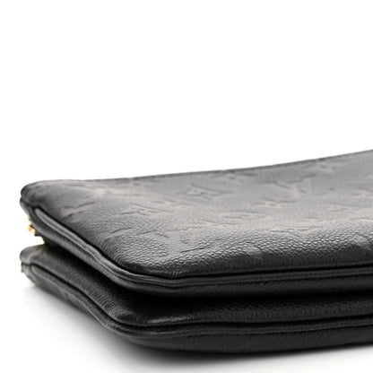 Louis Vuitton Empreinte Double Zip Pochette Black 9 of 10