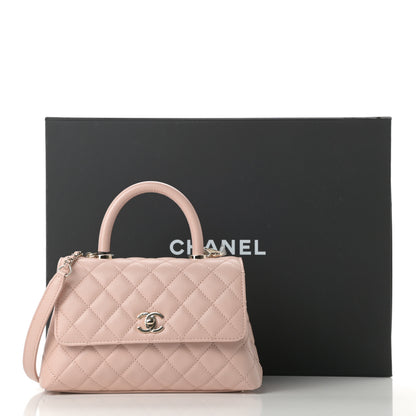 Chanel Caviar Quilted Mini Coco Handle Flap Light Pink 11 of 11