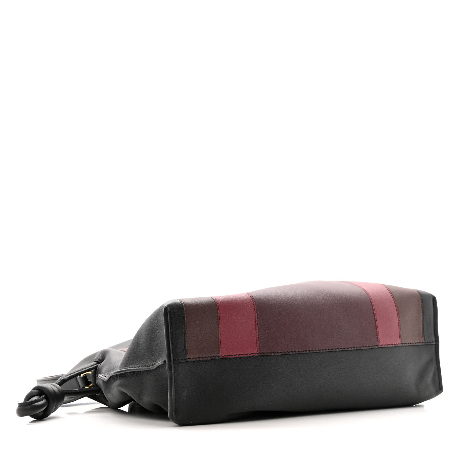 Loewe X ALBERS Nappa Calfskin Medium Flamenco Knot Clutch Black Burgundy 4 of 10