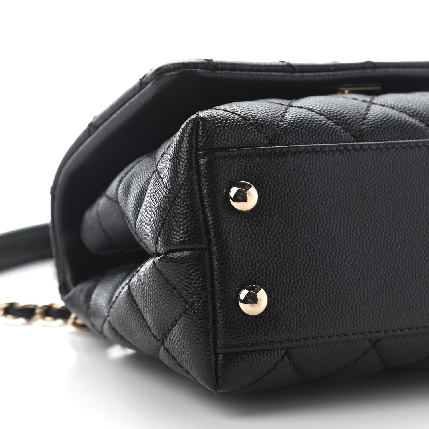 Chanel Caviar Quilted Extra Mini Coco Handle Flap Black 8 of 9