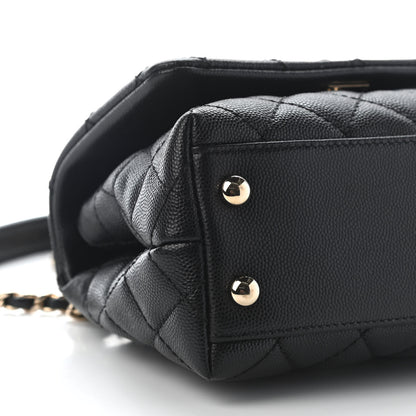 Chanel Caviar Quilted Extra Mini Coco Handle Flap Black 8 of 9