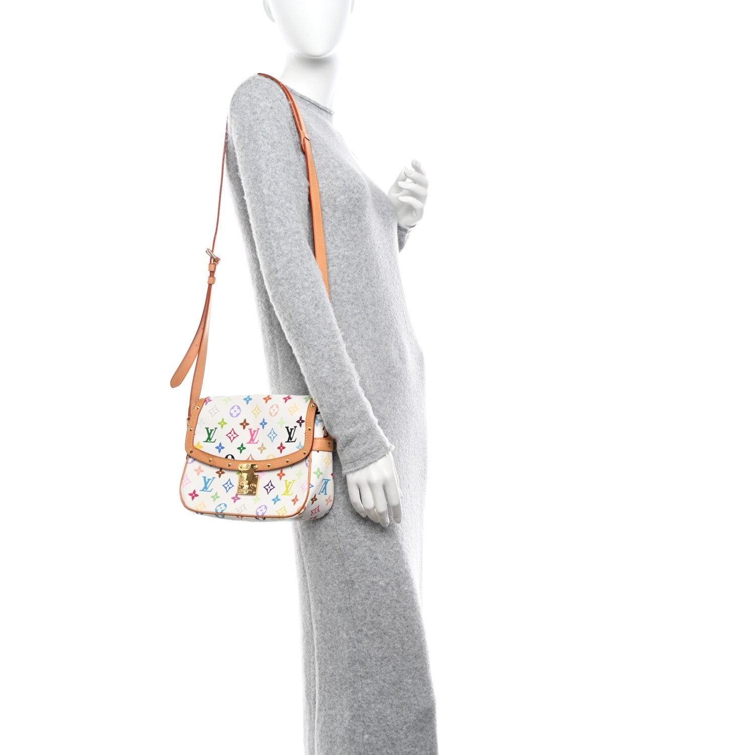 Louis Vuitton LOUIS VUITTON Monogram Multicolor Sologne White 2 of 11