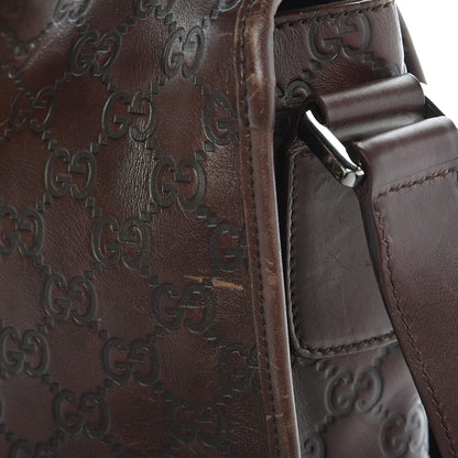 Gucci Guccissima Flap Messenger Bag Dark Brown 24 of 27