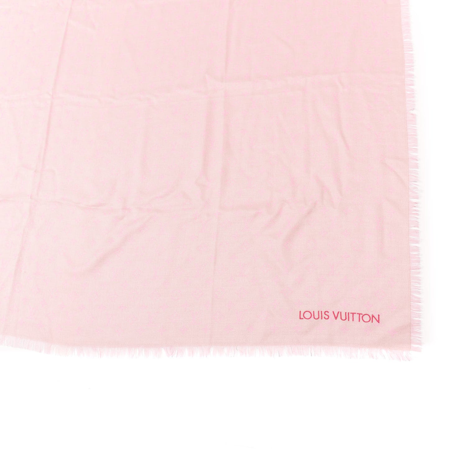Wool Silk Monogram Shawl