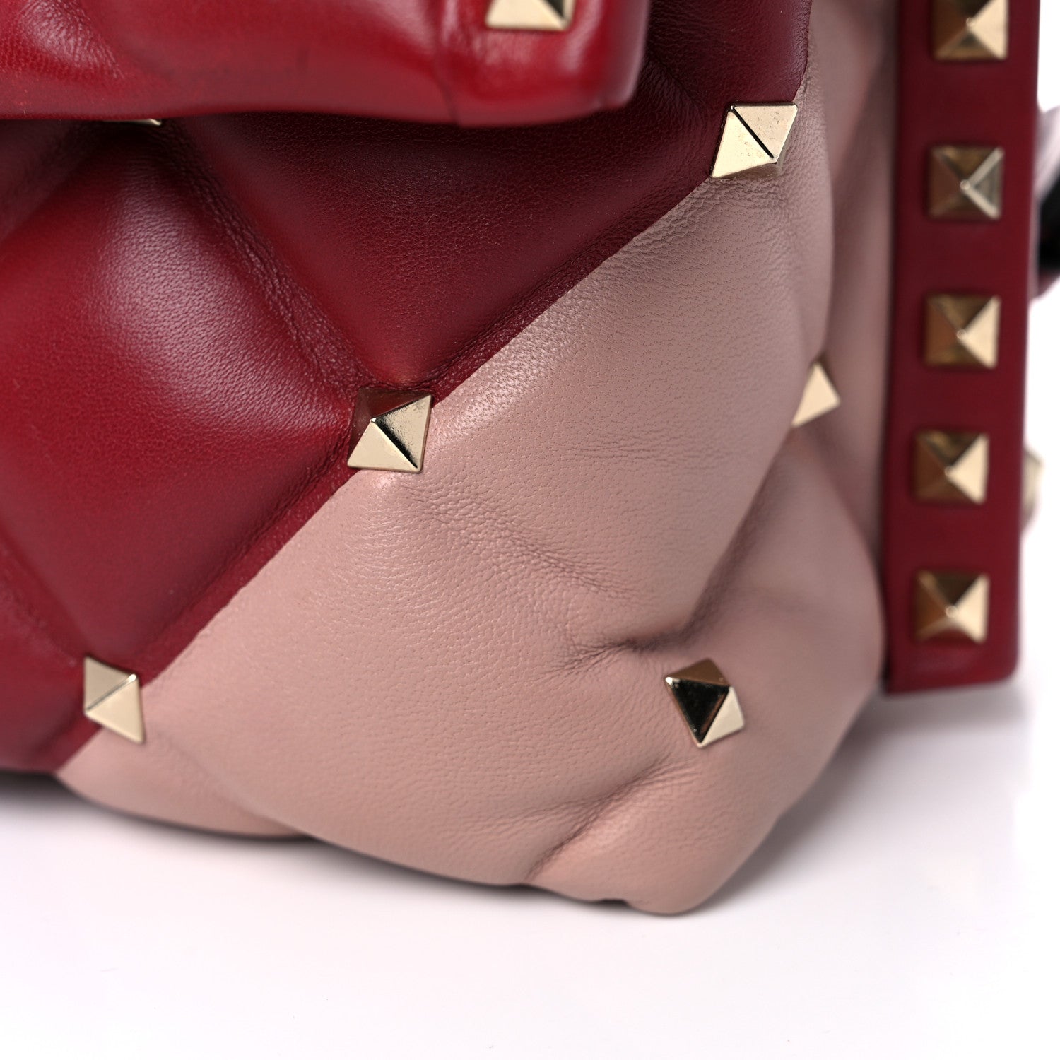 Valentino Garavani Nappa Medium Candystud Top Handle Bag Poudre Rubino 15 of 16