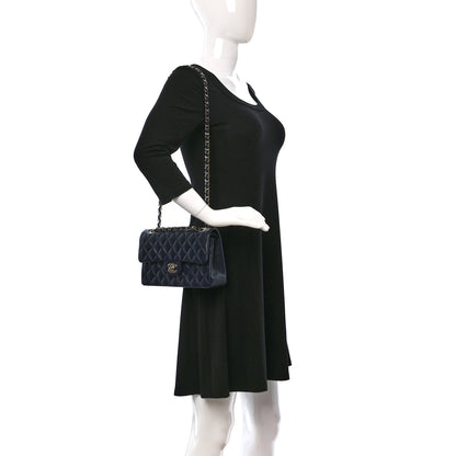 Chanel Caviar Quilted Small Double Flap Navy 2 of 9