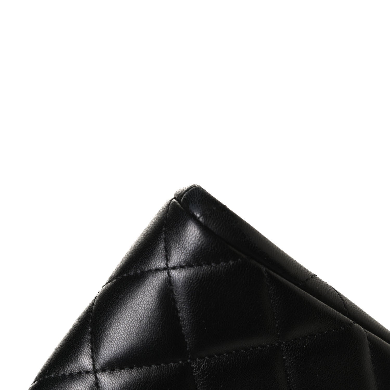 Chanel Lambskin Quilted Clutch With Chain Flap Black 13 of 13