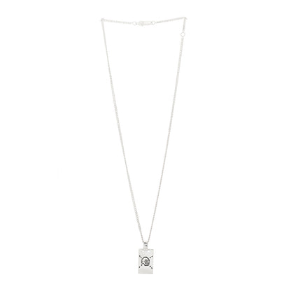 Gucci Sterling Silver GucciGhost Hamlet Skull Dog Tag Pendant Necklace 2 of 5