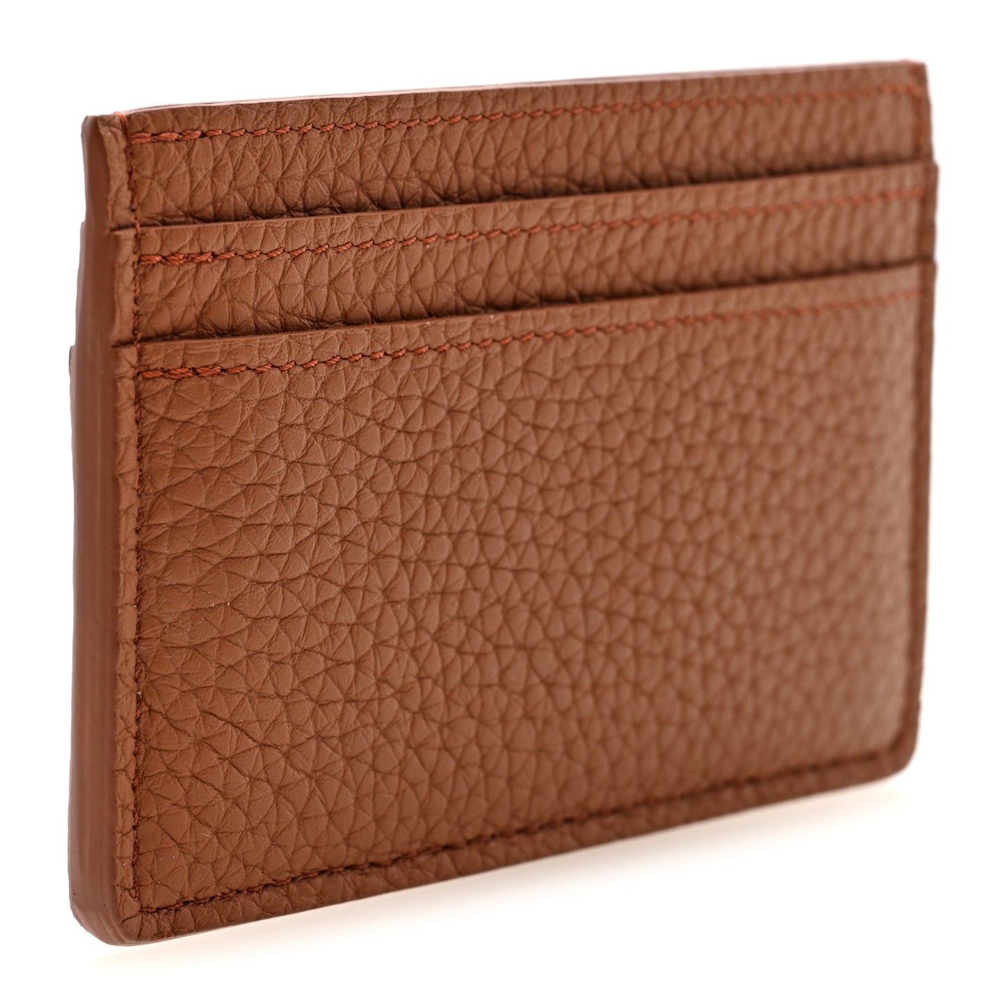 Taurillon Capucines  Card Holder Tan