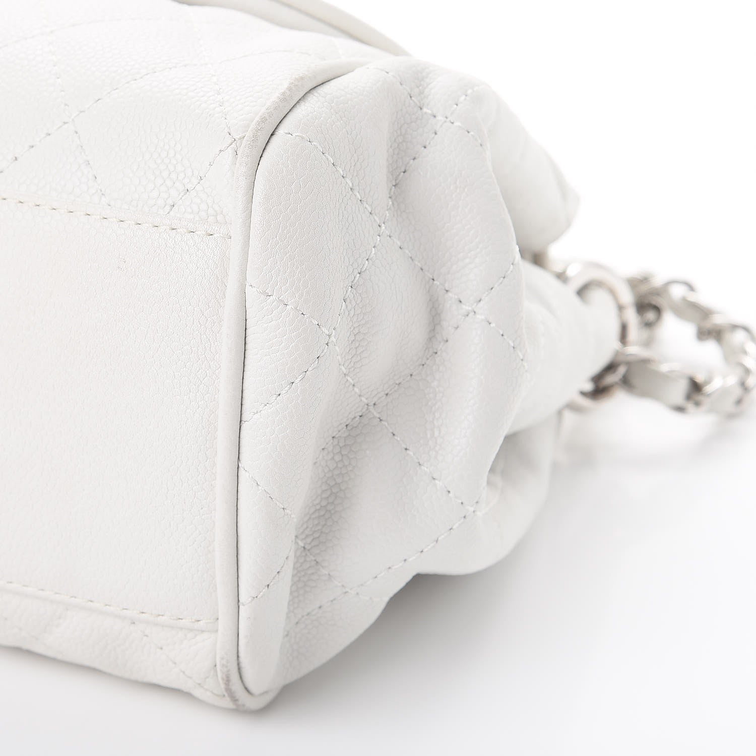 Chanel Caviar Quilted Timeless Accordion Flap White 13 of 15