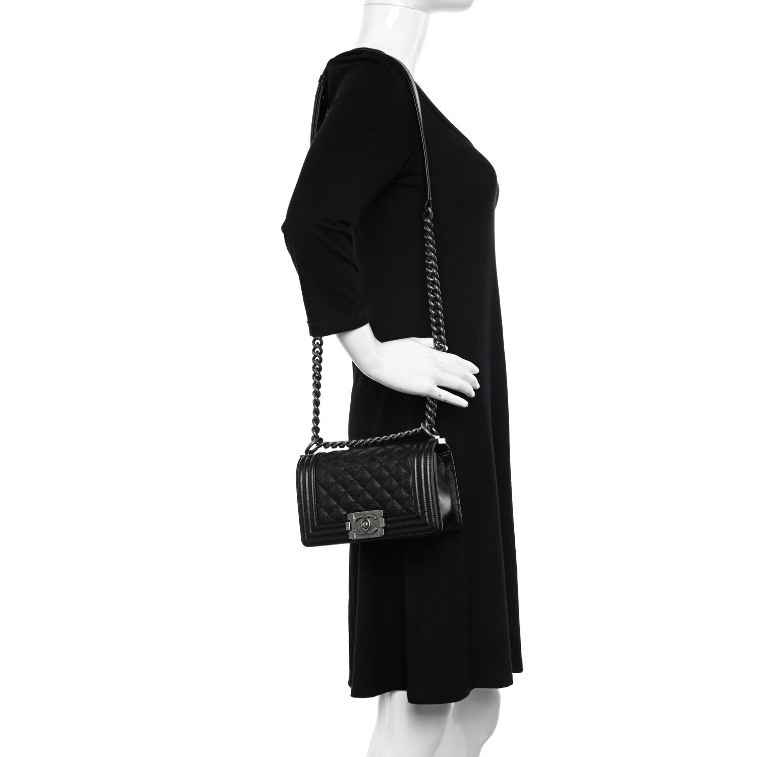 Chanel Caviar Quilted Small Boy Flap Black 2 of 11