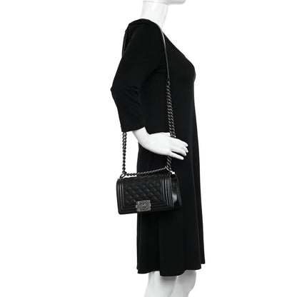 Chanel Caviar Quilted Small Boy Flap Black 2 of 11