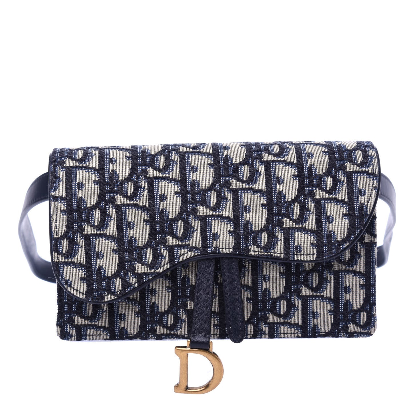 Oblique Saddle Belt Bag Blue