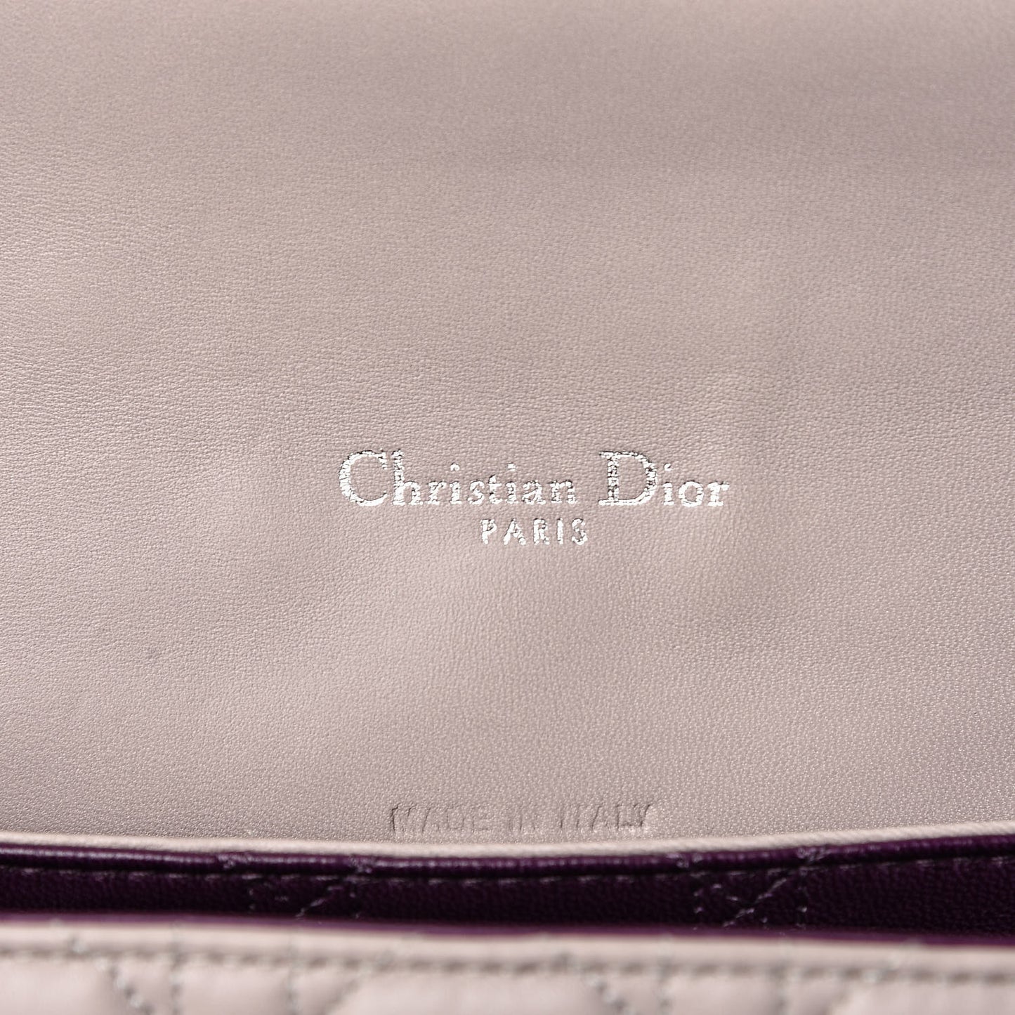 Lambskin Cannage Medium Miss Dior Flap Grey