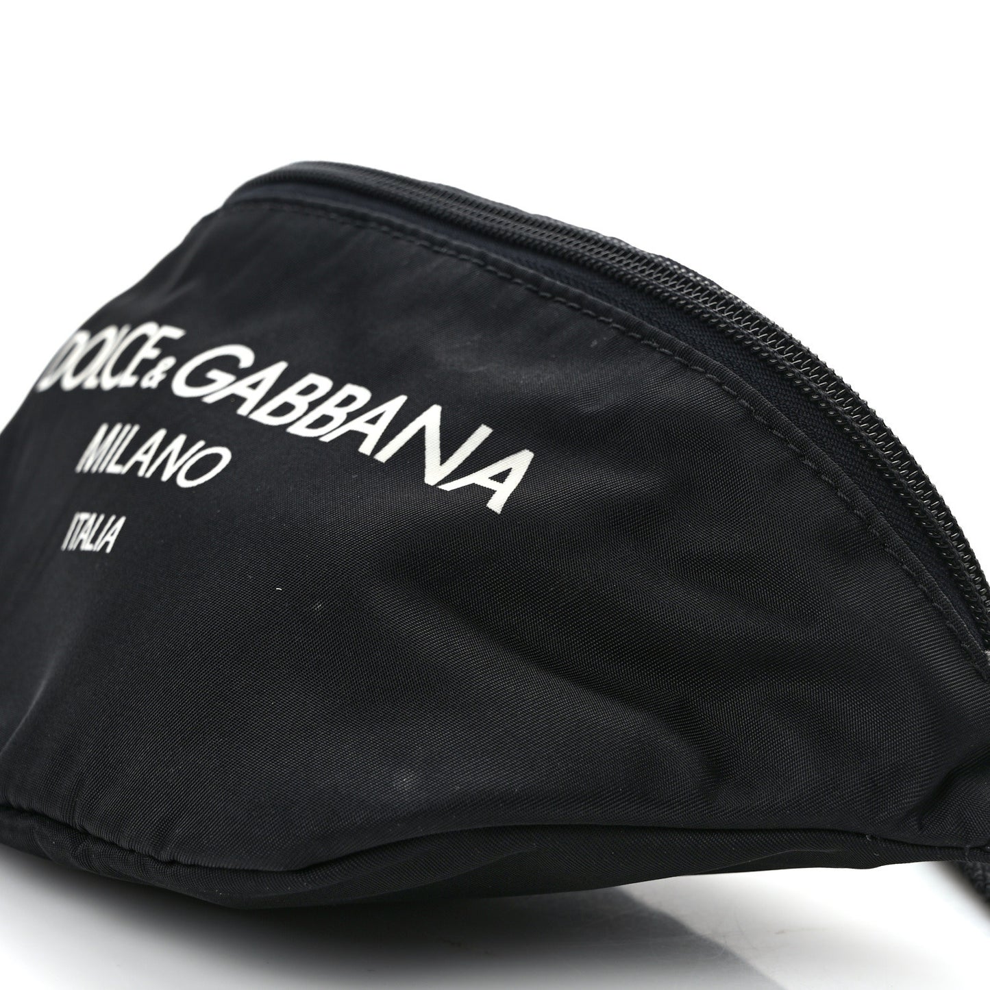 DOLCE GABBANA Nylon Logo Belt Bag Black