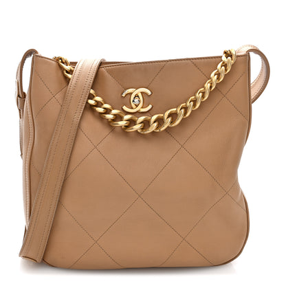 Chanel Calfskin Stitched Easy Mood Hobo Beige 1 of 10