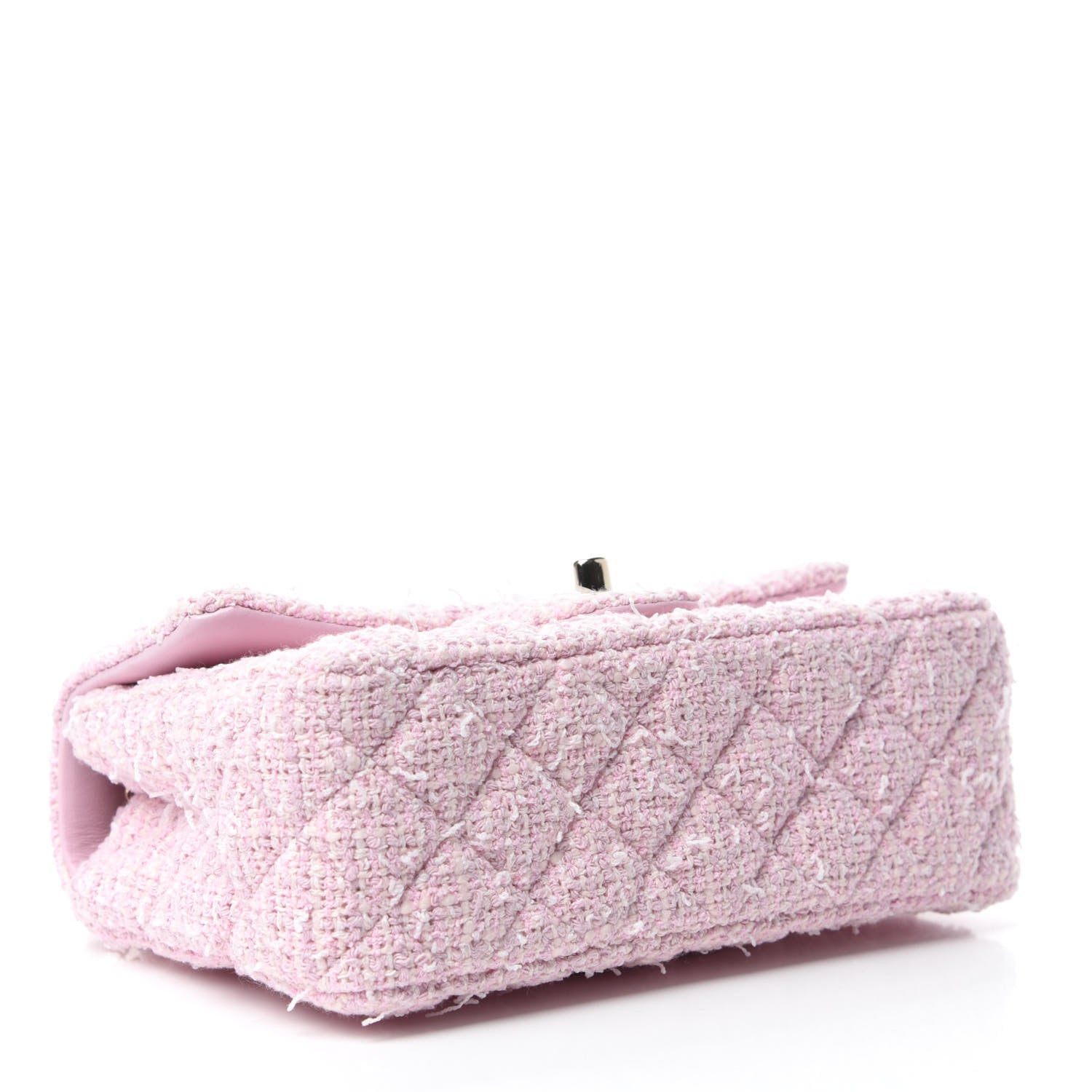 Chanel Tweed Quilted Mini Rectangular Flap Pink 4 of 10