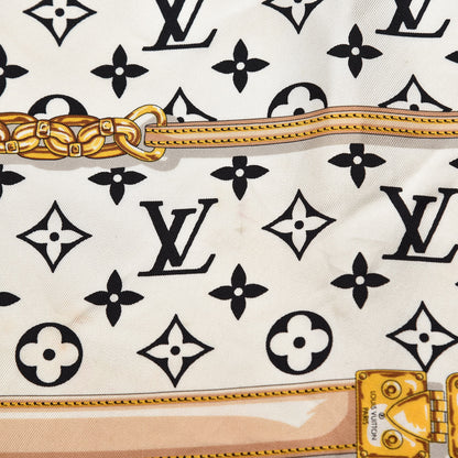 Louis Vuitton Silk Monogram Confidential Square Scarf Black 10 of 10