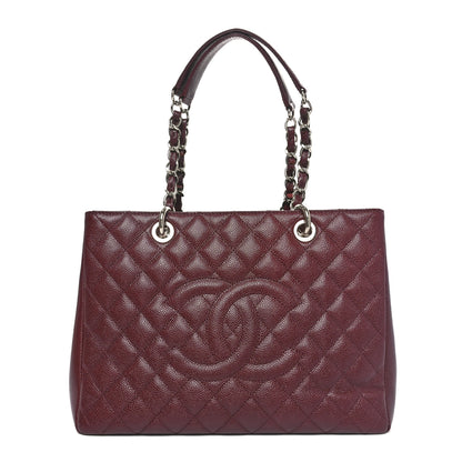 Chanel Caviar Quilted Grand Shopping Tote GST Dark Burgundy 1 of 10
