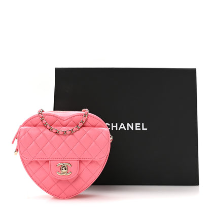 Chanel Lambskin Quilted CC In Love Heart Bag Pink 20 of 21