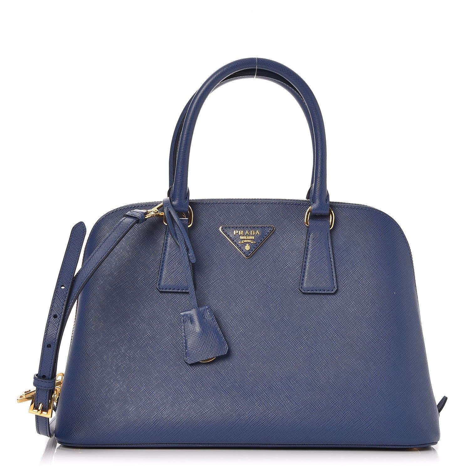 Prada Saffiano Lux Medium Promenade Tote Bluette 1 of 9