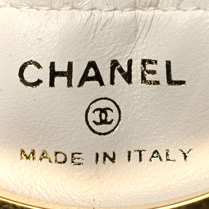 Chanel Lambskin Quilted Sphere Minaudiere Chain Clutch White 7 of 8