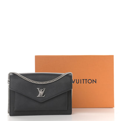 Louis Vuitton Soft Calfskin My Lockme Chain Pochette Black 15 of 15