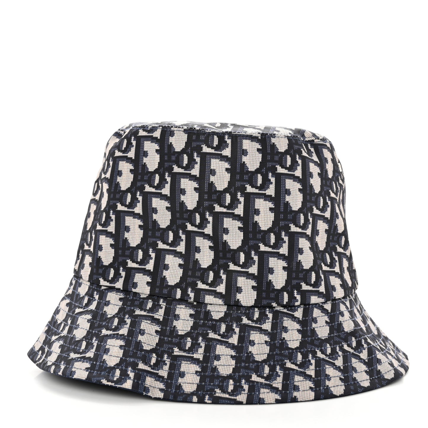 Polyester Cotton Oblique Teddy-D Brim Bucket Hat 57 Blue