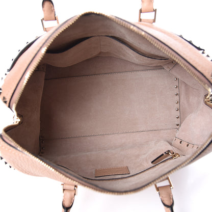 Valentino Garavani Pebbled Calfskin Rockstud Boston Duffle Bag Skin Sorbet 7 of 9