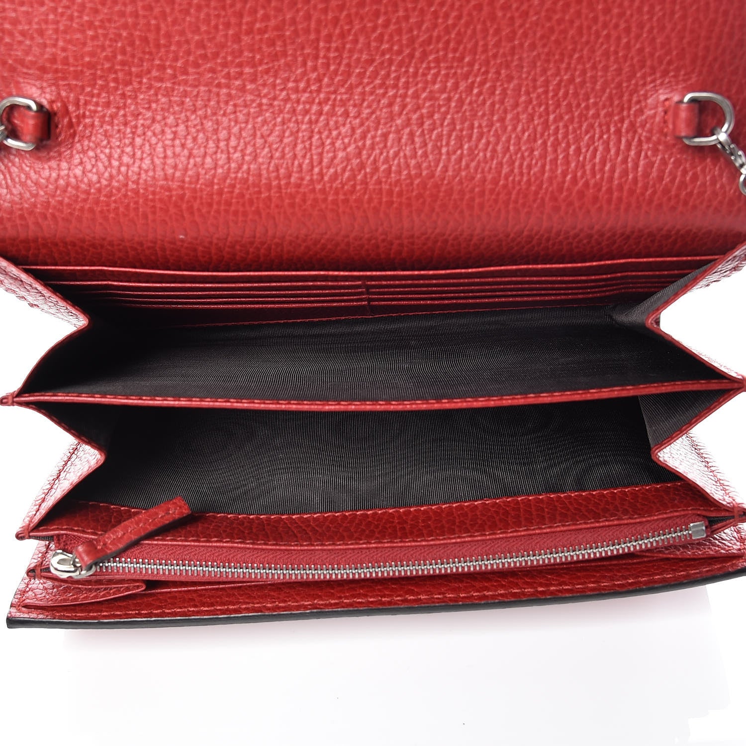 Gucci Calfskin Mini Dionysus Chain Wallet Hibiscus Red 5 of 9