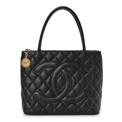 Chanel Caviar Quilted Medallion Tote Black 1 of 12