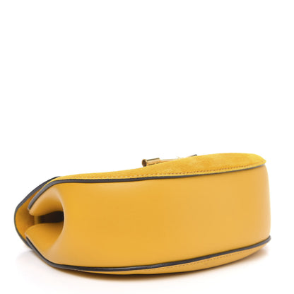 Chloe Suede Smooth Calfskin Mini Drew Shoulder Bag Mustard 4 of 8
