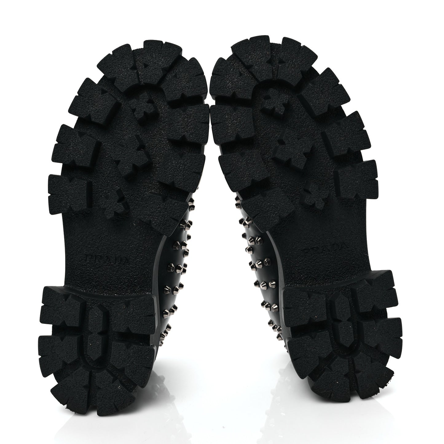 Spazzolato Rois Studded Lace Up Monolith 55mm Derby Loafers 39.5 Black