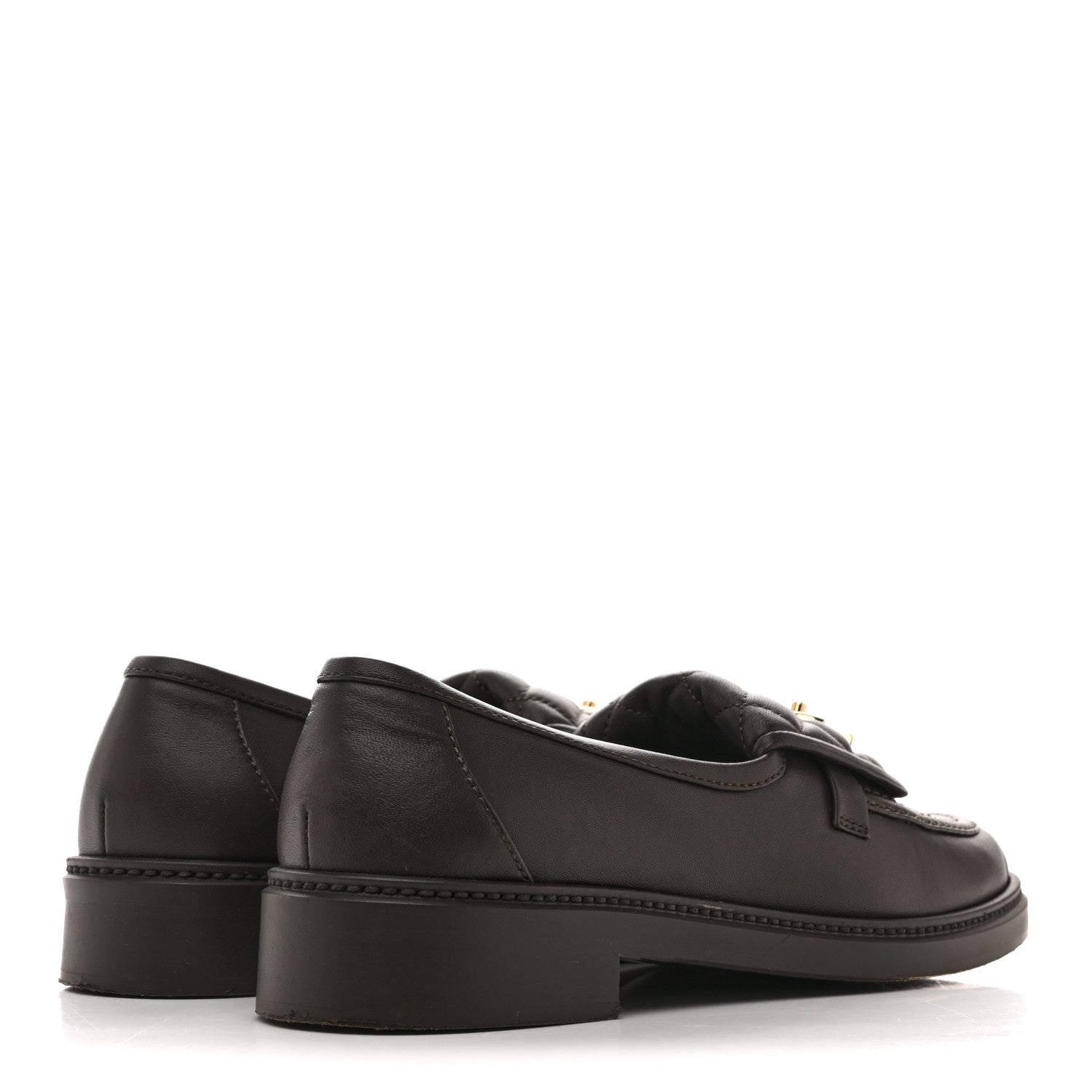Chanel Lambskin Quilted CC Turnlock Loafers 40 Dark Brown 5 of 11