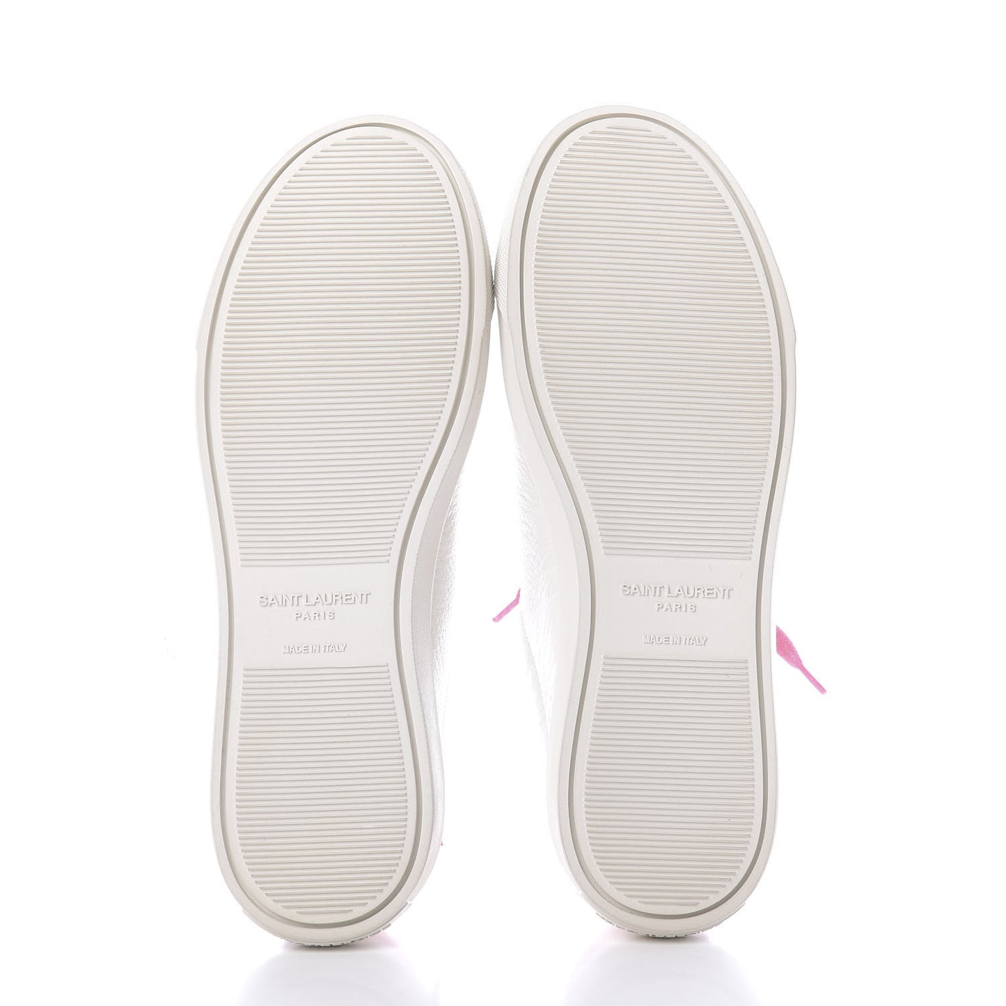 Grained Calfskin Andy Low Top Sneakers 35 White Pink